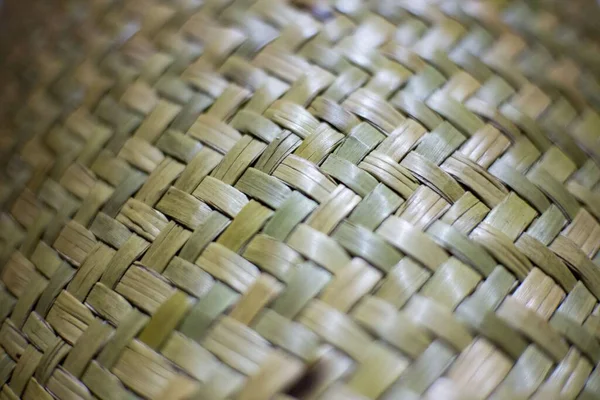 Zbliżenie Tekstury Tkanych Bambusowych Sznurków — Zdjęcie stockowe