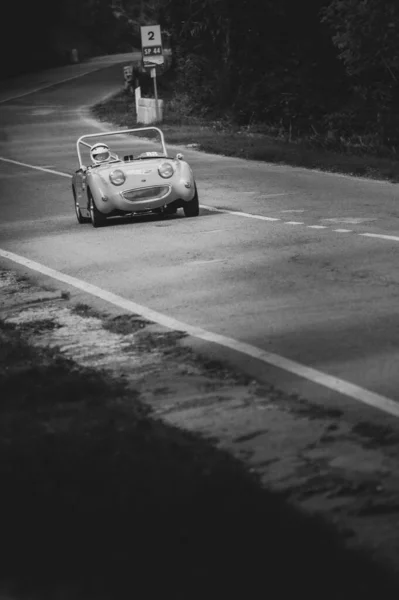 Серый Автомобиль Установленный Время Подъёмной Гонки Чемпионата Италии Пезаро — стоковое фото