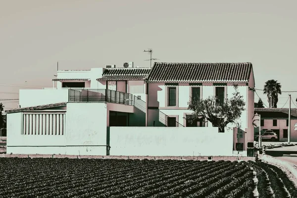 Schöne Aussicht Auf Eine Villa Der Spanischen Landschaft — Stockfoto