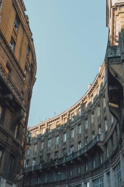 Macaristan, Budapeşte 'deki Anker Koz sokağının dikey görüntüsü