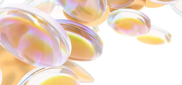 Una Ilustración Las Píldoras Vitamínicas Transparentes Aisladas Sobre Fondo Blanco — Foto de Stock