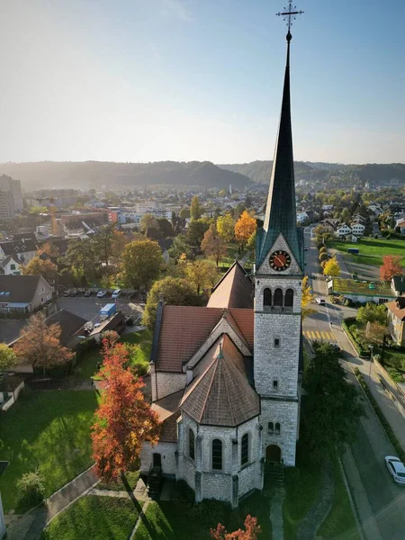 Vedere Sus Bisericii Sebastian Din Wettingen — Fotografie, imagine de stoc