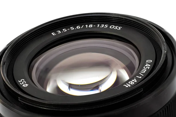 Een Close Van Een Lens Bovenkant Van Een Sony Camera — Stockfoto