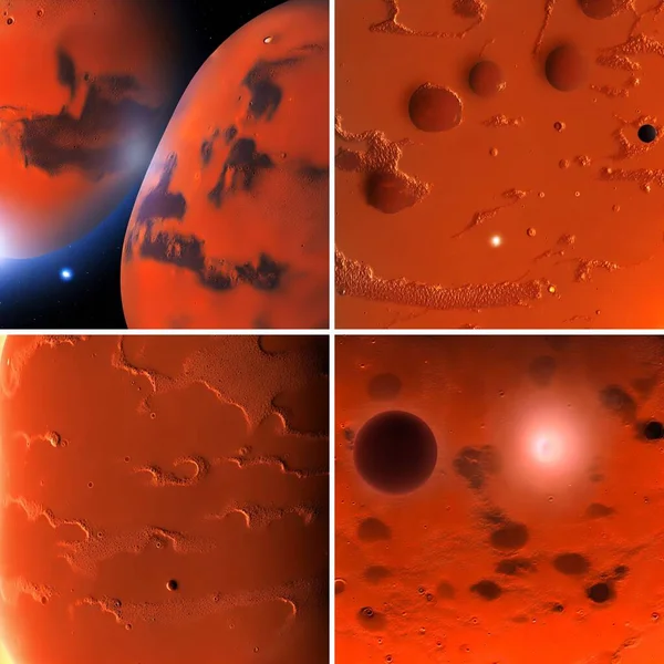Ilustrace Rudá Planeta Mars — ストック写真