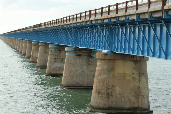 Puente Siete Millas Famoso Las Llaves Florida — Foto de Stock