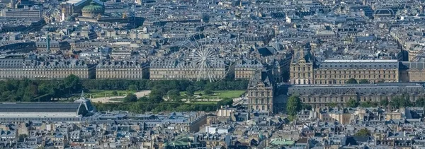 Paris Aerial View Tuileries Garden Louvre Famous Rivoli Street — Stock Photo, Image