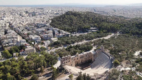 Oude Historische Odeon Van Herodes Atticus Theater Athene Griekenland — Stockfoto