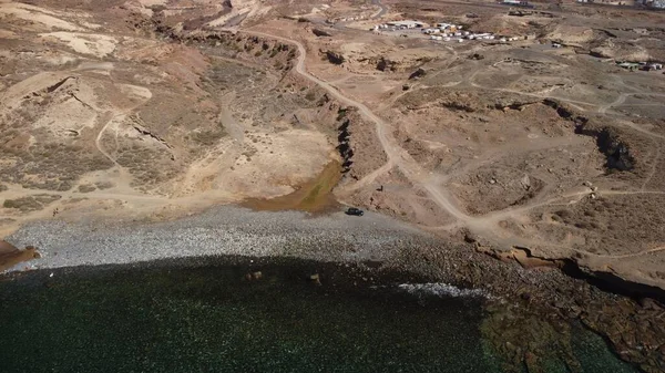 Luftaufnahme Einer Kleinen Bucht Auf Teneriffa Kanarische Inseln Mit Meer — Stockfoto