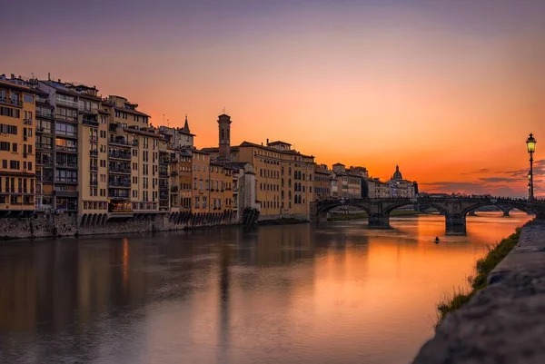 Een Uitzicht Vanuit Lucht Het Stadsgezicht Van Florence Omringd Door — Stockfoto