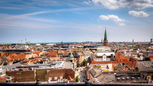 Den Fantastiska Stadsbilden Köpenhamn Danmarks Huvudstad Ljus Solig Dag — Stockfoto