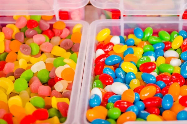 Die Süßen Und Zuckerfarbenen Bonbons Shop — Stockfoto
