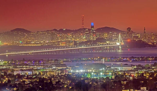 Beautiful Architecture San Francisco Bay Sunset California — Stock Photo, Image