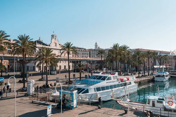 Una Hermosa Vista Puerto Génova Italia —  Fotos de Stock