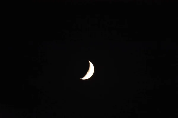 Media Luna Cielo Nocturno — Foto de Stock