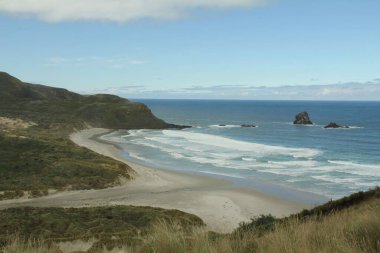 Dunedin, Yeni Zelanda 'da güzel bir okyanus manzarası