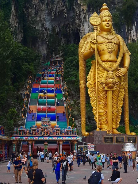 Lord Murugan Statue Stairs Batu Caves Temple Kuala Lumpur Malaysia — Stock Photo, Image