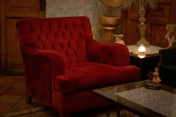 Interior Room Red Armchair — Stock Photo, Image