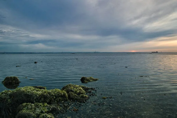 Ngiltere Wight Adası Nda Güzel Bir Deniz Manzarası — Stok fotoğraf