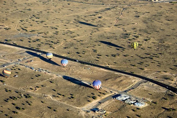 Aerial Shot Hot Air Ballons Field Alburque New Mexico Usa — Stock Photo, Image