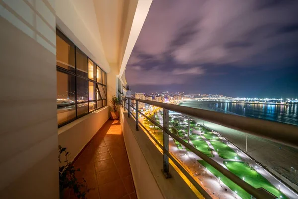 Vista Panoramica Sugli Edifici Del Centro Tanger Notte — Foto Stock