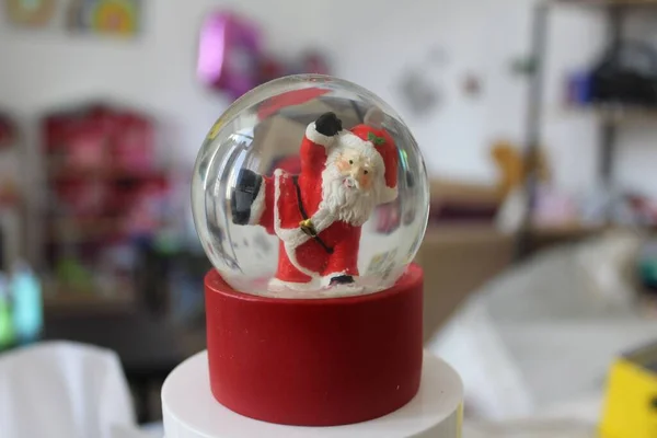 Closeup Shot Snowball Santa — Stock Photo, Image