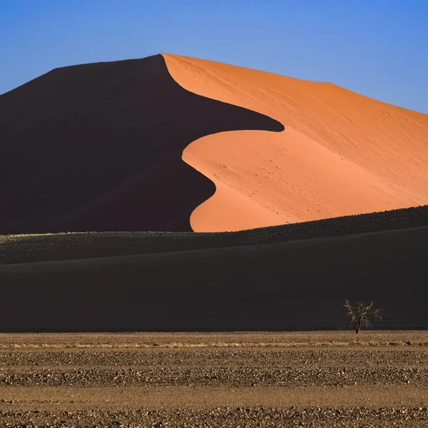 Намибия Пустыня Намиб Графический Ландшафт Красных Дюн — стоковое фото
