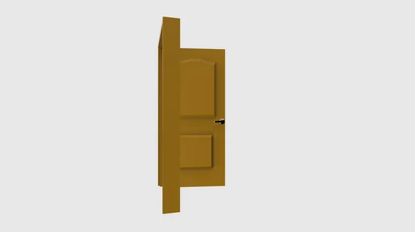 隔离门3D插图渲染 — 图库照片