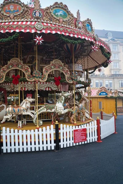 Carrousel Noël Marché Noël — Photo