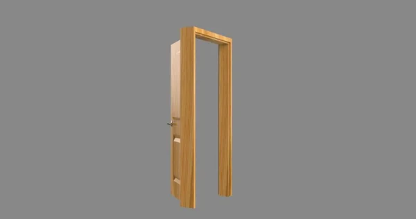 Isolated Door Illustration Rendering — Stock Photo, Image