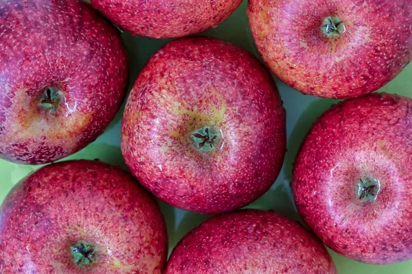 Eine Draufsicht Auf Rote Äpfel Von Pero Bravo Esmolfe Arten — Stockfoto