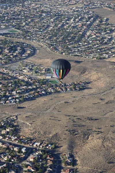 Aerial Shot Hot Air Balloon Flying Albuquerque New Mexico Usa — Stock Photo, Image