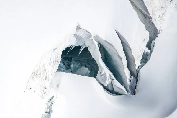 Caverna Glaciar Aletsch Glaciar Jungfrau Suíça — Fotografia de Stock