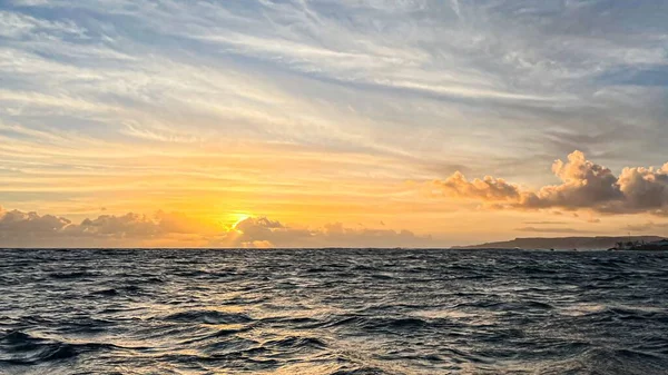 Закат Над Тихим Океаном Мексике — стоковое фото