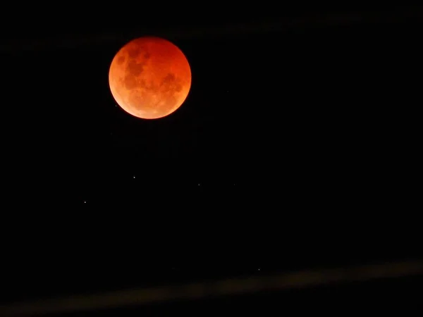 Eclipse Lunar Visto Lua Sangue Visto Nov 2022 — Fotografia de Stock