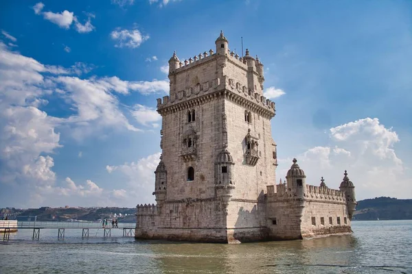 Una Splendida Vista Sulla Torre Belem Fortificazione Lisbona Portogallo — Foto Stock