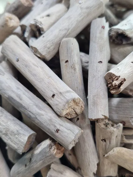 Zbliżenie Sterty Ciętego Drewna — Zdjęcie stockowe