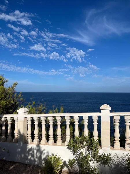 Вид Через Забор Балеарского Острова Средиземного Моря Ибица — стоковое фото