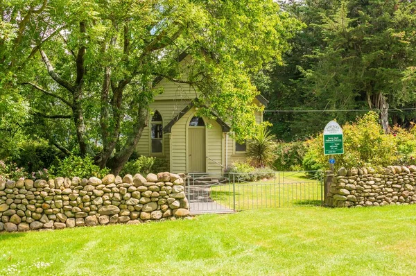 Une Petite Église Campagne Mid Canterbury Nouvelle Zélande Dans Cadre — Photo