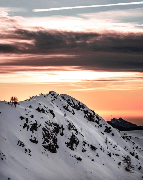 눈덮인 언덕의 — 스톡 사진