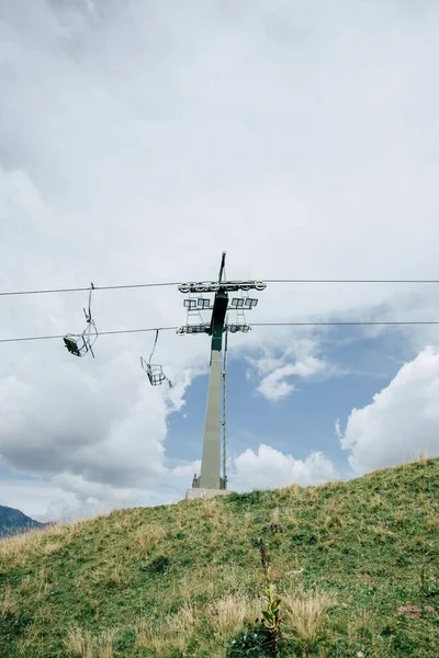 Vertical Shot Ropeway Countryside Vorarlberg Austria — Stock Photo, Image