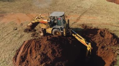 Pretoria 'da çukur kazan bir JCB Kazıcı