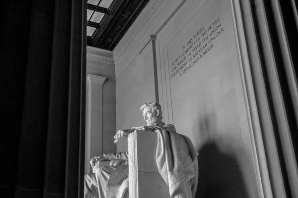 Greyscale Shot Lincoln Memorial — Stock Photo, Image