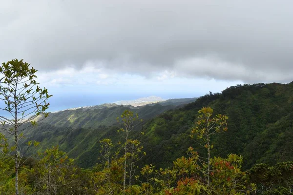 Olau Gebirge Oahu Bergblick Auf Die Insel — Stockfoto