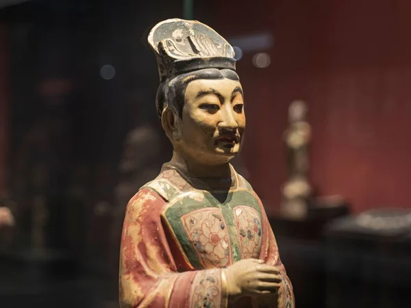 Une Vue Rapprochée Xun Kuang Figure Dans Musée Histoire Shaanxi — Photo
