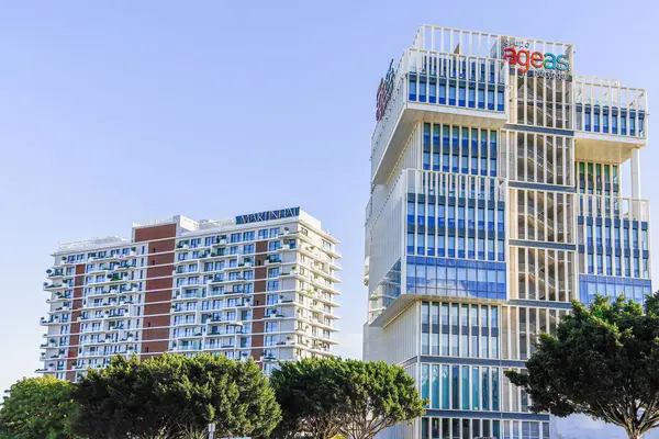 Arquitetura Moderna Edifício Empresa Ageas Insurance Lisboa Portugal — Fotografia de Stock