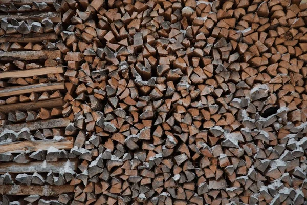 Background Stack Firewood — Stock Photo, Image