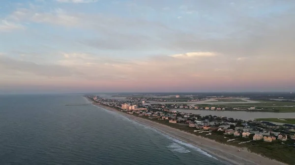 Вид Повітря Морський Пляж Під Блакитним Небом — стокове фото
