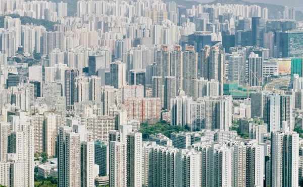 Vue Sur Les Bâtiments Modernes Ville Dans Région Kowloon Hong — Photo
