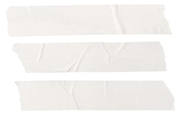 Skupina Tří Prázdných Malířských Páskových Samolepek Izolovaných Bílém Pozadí Předloha — Stock fotografie