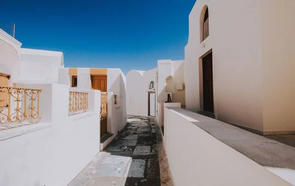 Alley White Buildings Thera Santorini — Stock Photo, Image